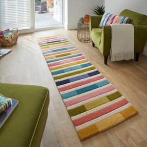 Ručně všívaný kusový koberec Illusion Piano Pink/Multi - 200x290 cm Flair Rugs koberce