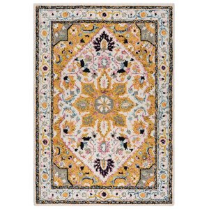 Kusový koberec Wool Loop Dahlia Yellow/Multi - 120x170 cm Flair Rugs koberce