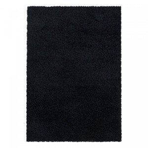 AKCE: 60x110 cm Kusový koberec Sydney Shaggy 3000 black - 60x110 cm Ayyildiz koberce