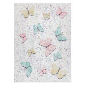 Dětský kusový koberec Bambino 1610 Butterflies cream - 80x150 cm Dywany Łuszczów