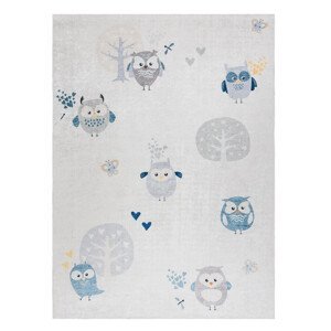 Dětský kusový koberec Bambino 1161 Owls grey - 80x150 cm Dywany Łuszczów