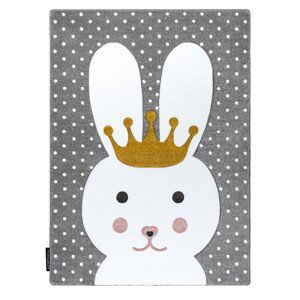 Dětský kusový koberec Petit Bunny grey - 180x270 cm Dywany Łuszczów