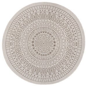 Kusový koberec Twin-Wendeteppiche 105475 Linen kruh – na ven i na doma - 240x240 (průměr) kruh cm NORTHRUGS - Hanse Home koberce