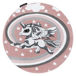 Dětský kusový koberec Petit Pony pink kruh - 160x160 (průměr) kruh cm Dywany Łuszczów