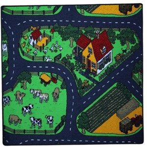 Dětský kusový koberec Farma II. čtverec - 200x200 cm Vopi koberce