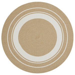 Kusový koberec Braided 105556 Creme Beige kruh – na ven i na doma - 200x200 (průměr) kruh cm NORTHRUGS - Hanse Home koberce