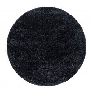 Kusový koberec Brilliant Shaggy 4200 Black kruh - 160x160 (průměr) kruh cm Ayyildiz koberce