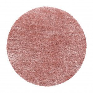 Kusový koberec Brilliant Shaggy 4200 Rose kruh - 200x200 (průměr) kruh cm Ayyildiz koberce