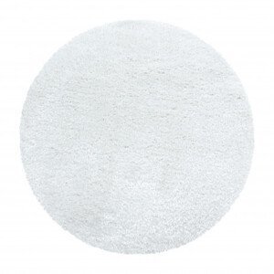 Kusový koberec Brilliant Shaggy 4200 Snow kruh - 80x80 (průměr) kruh cm Ayyildiz koberce