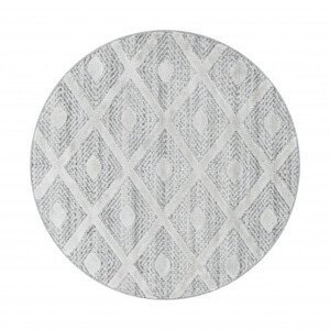 Kusový koberec Pisa 4707 Grey kruh - 80x80 (průměr) kruh cm Ayyildiz koberce