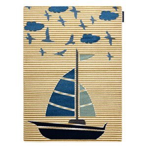 Dětský kusový koberec Petit Sail boat gold - 120x170 cm Dywany Łuszczów