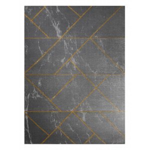 Kusový koberec Emerald geometric 1012 grey and gold - 80x150 cm Dywany Łuszczów