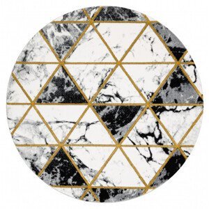 Kusový koberec Emerald 1020 black and gold kruh - 120x120 (průměr) kruh cm Dywany Łuszczów