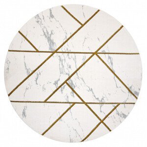 Kusový koberec Emerald geometric 1012 cream and gold kruh - 160x160 (průměr) kruh cm Dywany Łuszczów