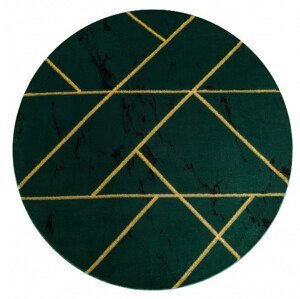 Kusový koberec Emerald geometric 1012 green and gold kruh - 200x200 (průměr) kruh cm Dywany Łuszczów