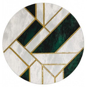 Kusový koberec Emerald 1015 green and gold kruh - 120x120 (průměr) kruh cm Dywany Łuszczów
