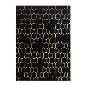 Kusový koberec Gloss BB407C C72 86 black/gold - 120x170 cm Dywany Łuszczów