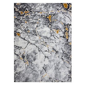 Kusový koberec Gloss 528A 58 3D mramor ivory/black - 120x170 cm Dywany Łuszczów