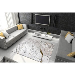 Kusový koberec Gloss 529A 53 3D mramor ivory/beige - 160x220 cm Dywany Łuszczów