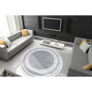 Kusový koberec Gloss 2813 27 greek grey kruh - 150x150 (průměr) kruh cm Dywany Łuszczów