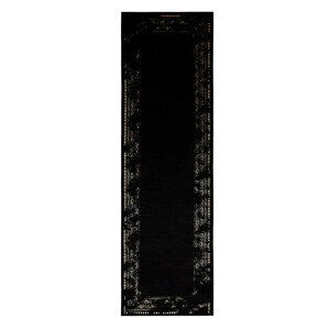 Běhoun Gloss 408C 86 geometric black/gold - 80x250 cm Dywany Łuszczów