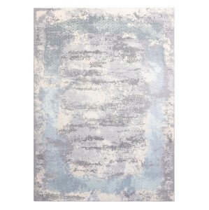Kusový koberec Core A004 Frame ivory/grey and blue - 80x150 cm Dywany Łuszczów