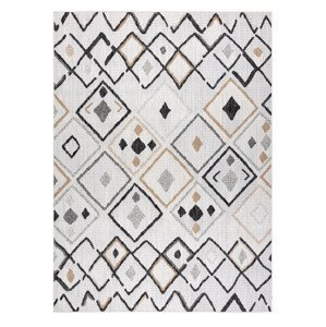 Kusový koberec Cooper Sisal Diamonds 22236 ecru/black – na ven i na doma - 80x150 cm Dywany Łuszczów