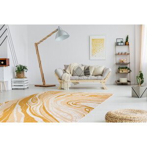 Kusový koberec Sion Sisal Marble 22169 ecru/yellow – na ven i na doma - 140x190 cm Dywany Łuszczów