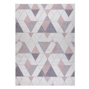Kusový koberec Sion Sisal Triangles B3006A ecru/pink – na ven i na doma - 80x150 cm Dywany Łuszczów