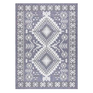 Kusový koberec Sion Sisal Aztec 3007 blue/pink/ecru – na ven i na doma - 80x150 cm Dywany Łuszczów