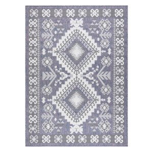 Kusový koberec Sion Sisal Aztec 3007 blue/pink/ecru – na ven i na doma - 140x190 cm Dywany Łuszczów