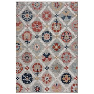 Kusový koberec Plaza Flora Grey – na ven i na doma - 80x230 cm Flair Rugs koberce