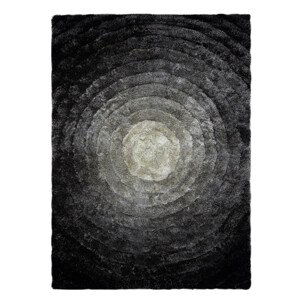 Kusový koberec Flim 008-B2 Circles grey - 80x150 cm Dywany Łuszczów