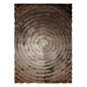 Kusový koberec Flim 008-B7 Circles brown - 80x150 cm Dywany Łuszczów