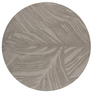 Kusový koberec Solace Lino Leaf Grey kruh - 160x160 (průměr) kruh cm Flair Rugs koberce
