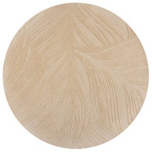 Kusový koberec Solace Lino Leaf Natural kruh - 160x160 (průměr) kruh cm Flair Rugs koberce