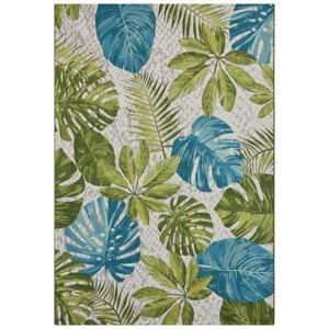 Kusový koberec Flair 105617 Tropical Leaves Turqouise Green – na ven i na doma - 80x165 cm Hanse Home Collection koberce