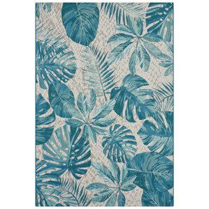 Kusový koberec Flair 105618 Tropical Leaves Turqouise – na ven i na doma - 80x165 cm Hanse Home Collection koberce
