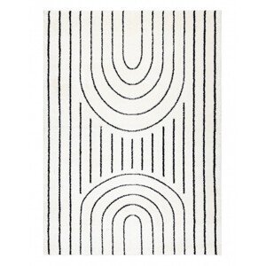 Kusový koberec Mode 8494 geometric cream/black - 80x150 cm Dywany Łuszczów