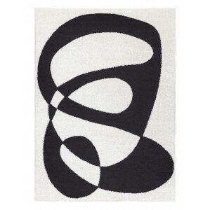 Kusový koberec Mode 8531 abstract cream/black - 80x150 cm Dywany Łuszczów