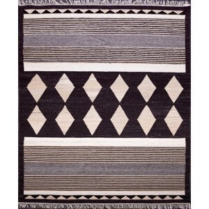 Ručně vázaný kusový koberec Alberta DESP P114 Dark Coffee Mix - 80x150 cm Diamond Carpets koberce