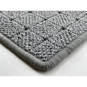 Kusový koberec Udinese šedý čtverec - 100x100 cm Vopi koberce