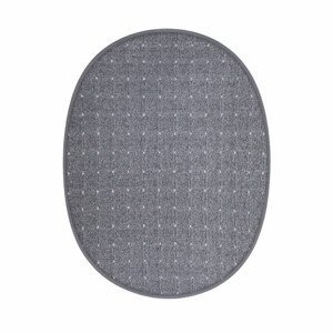 Kusový koberec Udinese šedý ovál - 400x500 cm Vopi koberce