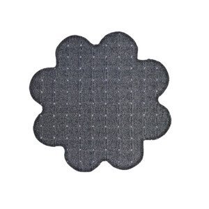 Kusový koberec Udinese šedý kytka - 120x120 kytka cm Vopi koberce