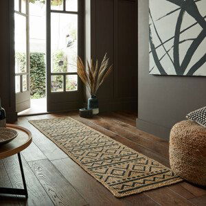 Kusový koberec Printed Jute Luis Natural/Black - 120x170 cm Flair Rugs koberce