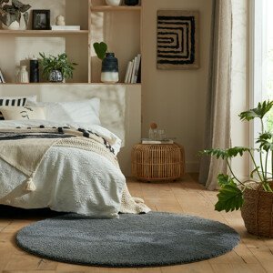 Kusový koberec Snuggle Grey kruh - 180x180 (průměr) kruh cm Flair Rugs koberce