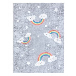 Dětský kusový koberec Junior 52063.801 Rainbow grey - 80x150 cm Dywany Łuszczów