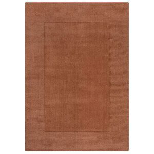 Kusový ručně tkaný koberec Tuscany Textured Wool Border Orange - 120x170 cm Flair Rugs koberce