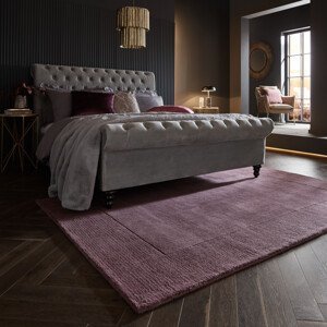 Kusový ručně tkaný koberec Tuscany Textured Wool Border Purple - 200x290 cm Flair Rugs koberce