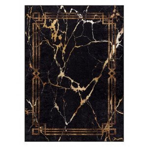 Kusový koberec Miro 51333.801 Marble black / gold - 80x150 cm Dywany Łuszczów